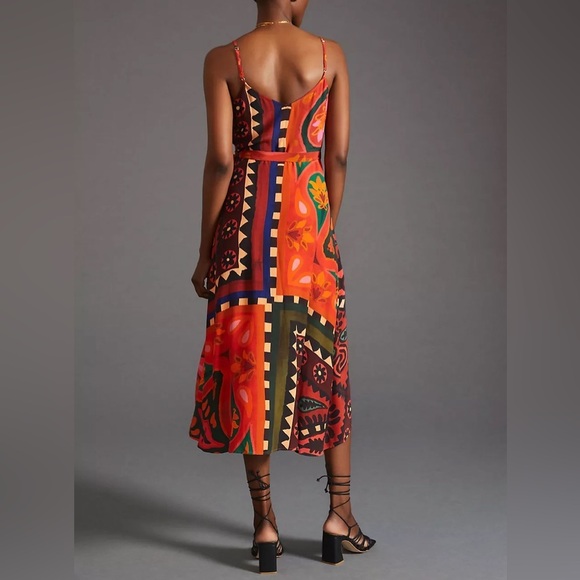 FARM Rio for Anthropologie Hanky Wrap Midi Dress Size S - Picture 4 of 12